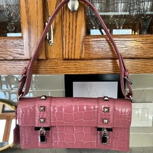 Cynthia Rowley croco me up shoulder bag.